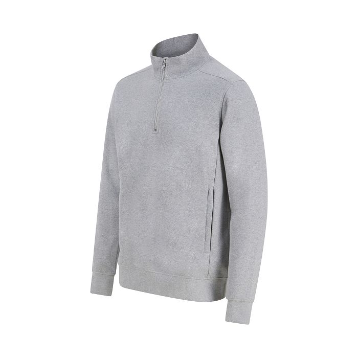  Sweat-shirt col zippé unisexe