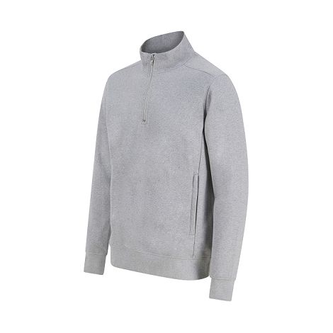  Sweat-shirt col zippé unisexe