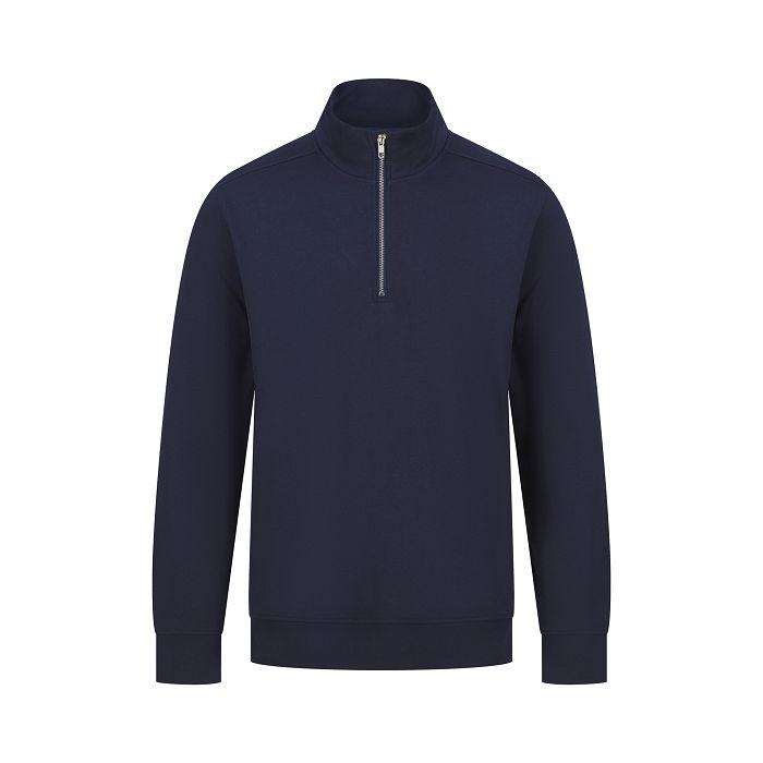  Sweat-shirt col zippé unisexe