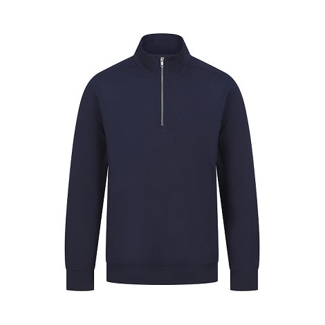  Sweat-shirt col zippé unisexe