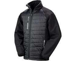 Veste softshell rembourrée black compass recyclée