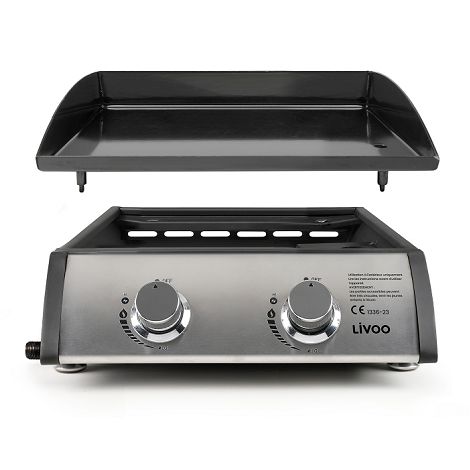 Plancha gaz 2 brûleurs
