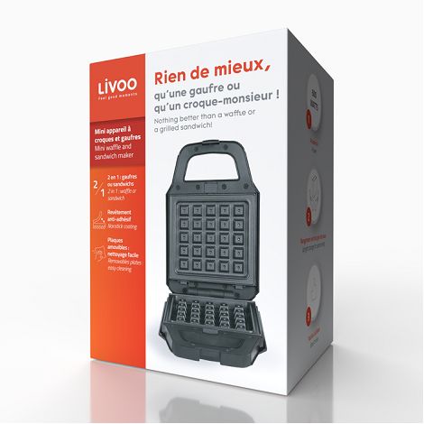Mini appareil à croques et gaufres