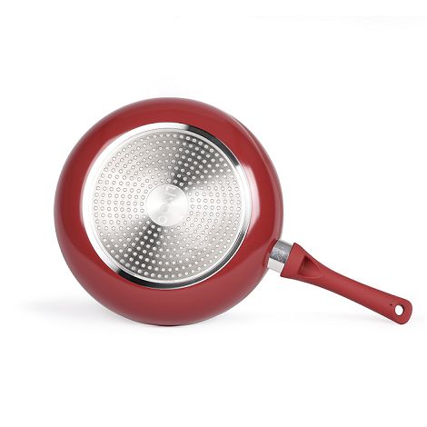 Set de 3 poêles aspect pierre - Rouge chili