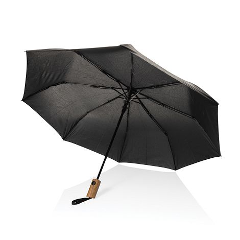 Mini parapluie 21" à ouverture auto en bois d'acacia Kaycey