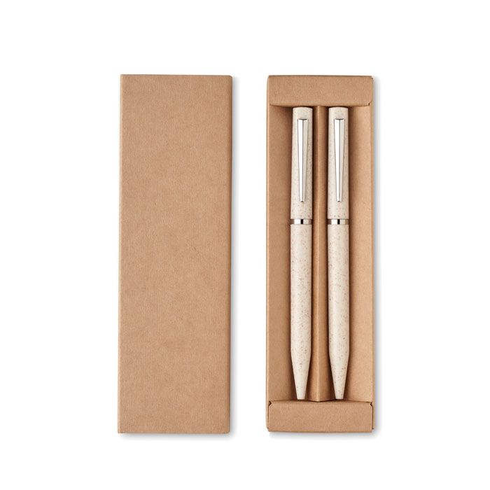  Set de stylo paille de blé/ABS