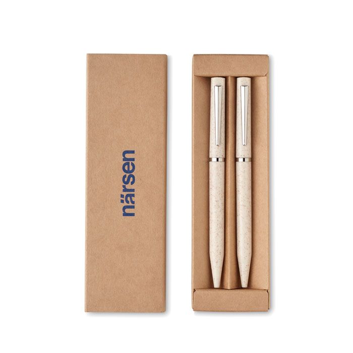  Set de stylo paille de blé/ABS