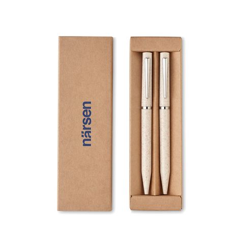  Set de stylo paille de blé/ABS