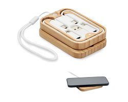 Chargeur sans fil 15W bambou