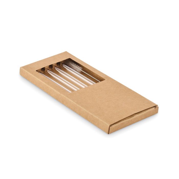  4 pailles verre réutilisables