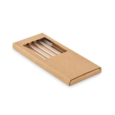 4 pailles verre réutilisables