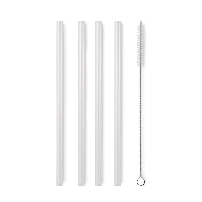  4 pailles verre réutilisables