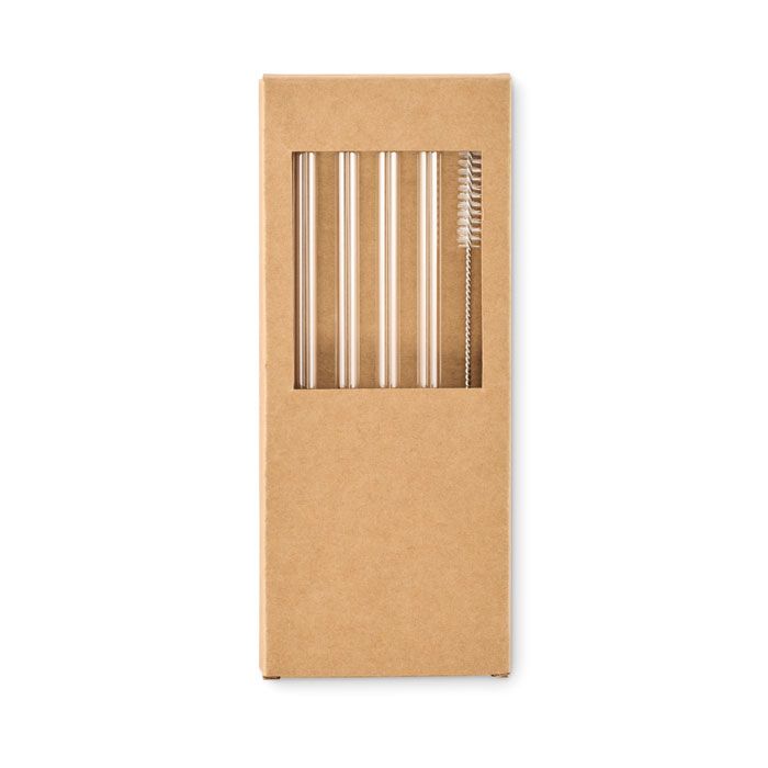  4 pailles verre réutilisables