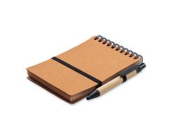 Cahier recyclé et stylo à bille