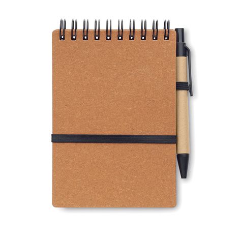 Cahier recyclé et stylo à bille