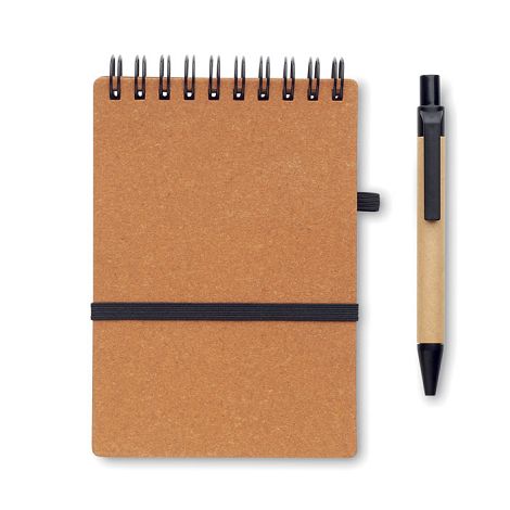 Cahier recyclé et stylo à bille