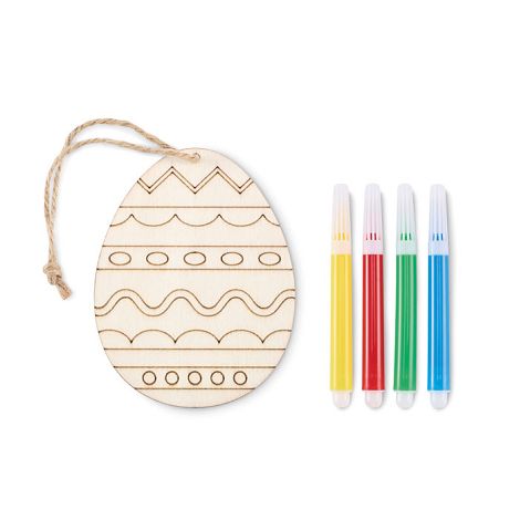  Set de peinture sur œuf en bois
