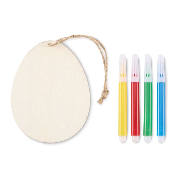  Set de peinture sur œuf en bois