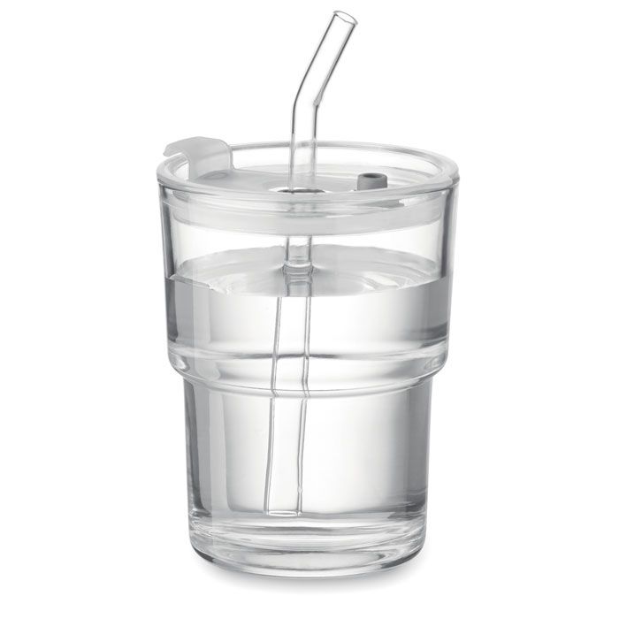  Gobelet verre et paille 400ml