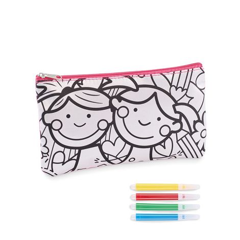 Trousse à crayons avec feutres