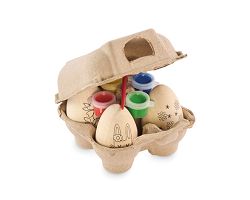 Set de peinture d'oeufs en bois