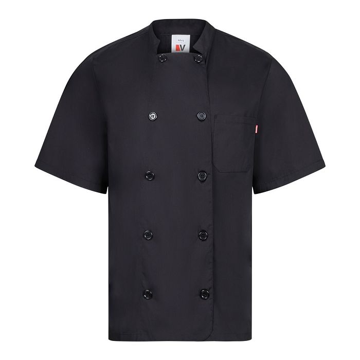  Veste de cuisine à manches courtes en popeline (110g/m²), en coto