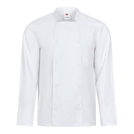 Veste de cuisine à manches longues (175g/m²), en coton (35%) et p