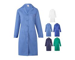 Blouse sergée à manches longues (175g/m²), en sergé de coton (35%