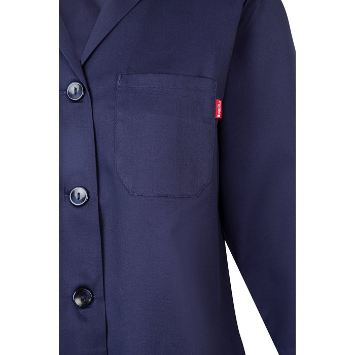  Blouse sergée à manches longues (175g/m²), en sergé de coton (35%