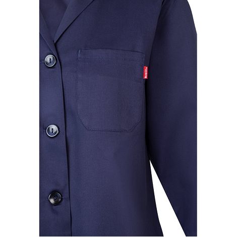 Blouse sergée à manches longues (175g/m²), en sergé de coton (35%