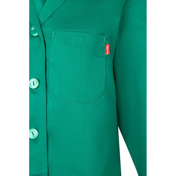  Blouse sergée à manches longues (175g/m²), en sergé de coton (35%