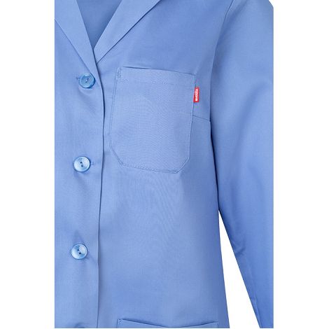 Blouse sergée à manches longues (175g/m²), en sergé de coton (35%