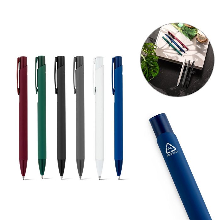  Stylo à bille en aluminium recyclé (100% rAL) avec finition en ca