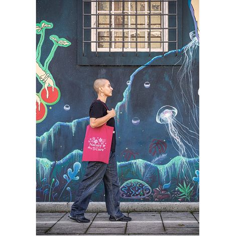 Sac fabriqué à partir de coton recyclé (70%) et polyester (30% rP