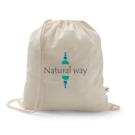 Sac à dos en coton recyclé (70%) et polyester (30% rPET) (150 g/m