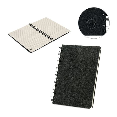  Cahier A5 avec couverture semi-dure en feutrine recycléee (100% r
