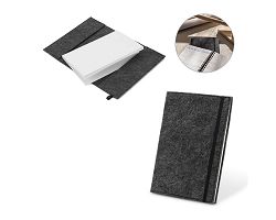Bloc-notes A5 avec couverture en feutrine recycléee (100% rPET) e