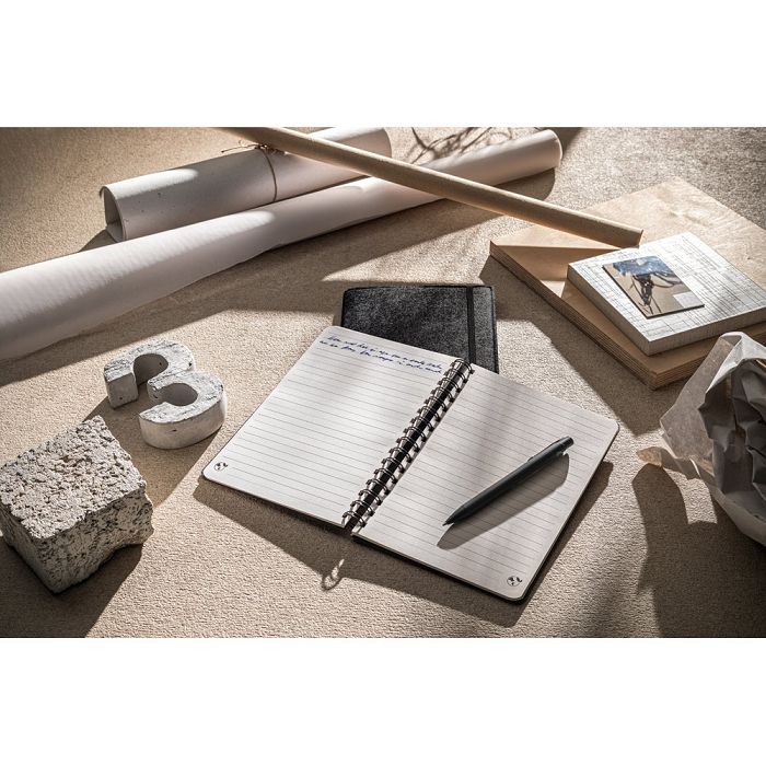  Bloc-notes A5 avec couverture en feutrine recycléee (100% rPET) e