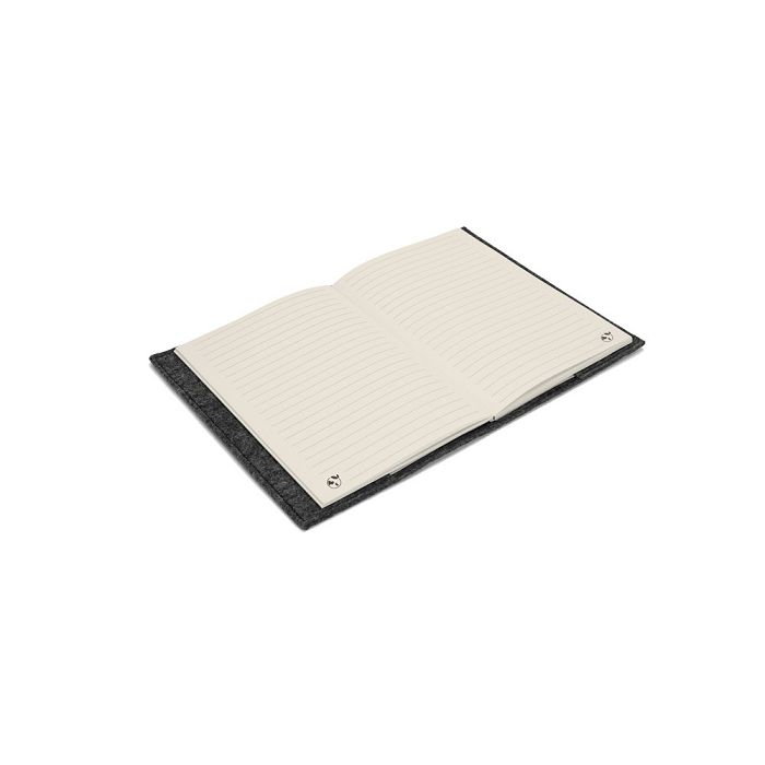  Bloc-notes A5 avec couverture en feutrine recycléee (100% rPET) e