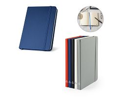Cahier A5 à couverture rigide en PU (35% recyclé) avec pages lign
