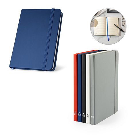  Cahier A5 à couverture rigide en PU (35% recyclé) avec pages lign