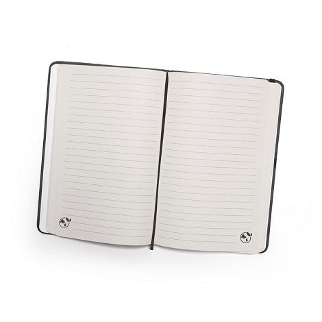  Cahier A5 à couverture rigide en PU (35% recyclé) avec pages lign
