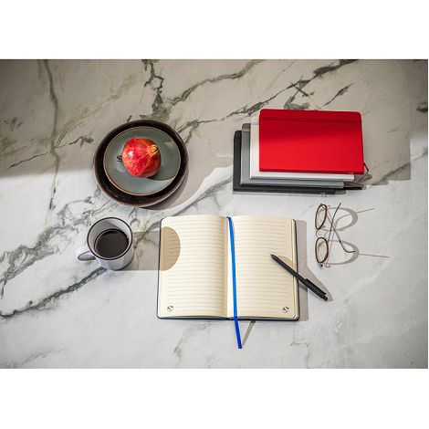  Cahier A5 à couverture rigide en PU (35% recyclé) avec pages lign