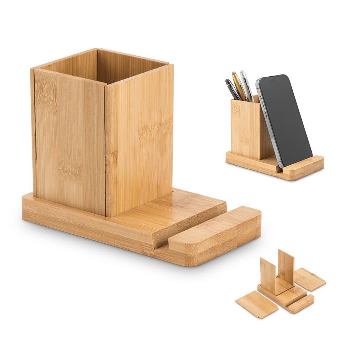  Set de bureau avec support pour téléphone portable et gobelet