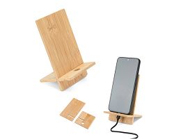 Support de téléphone portable en bambou, détachable en deux parti