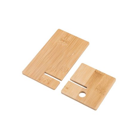  Support de téléphone portable en bambou, détachable en deux parti