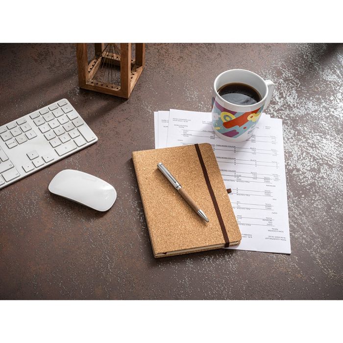  Carnet de notes A5 en liège avec pages blanches en matériau certi