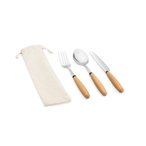  Set de 3 pièces en bois d'acacia
