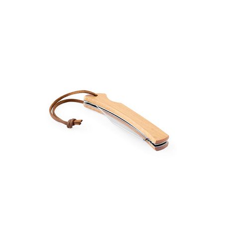  Rasoir avec lame en acier inoxydable et manche en bambou