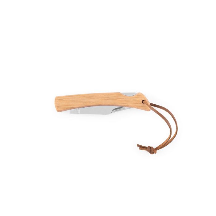  Rasoir avec lame en acier inoxydable et manche en bambou
